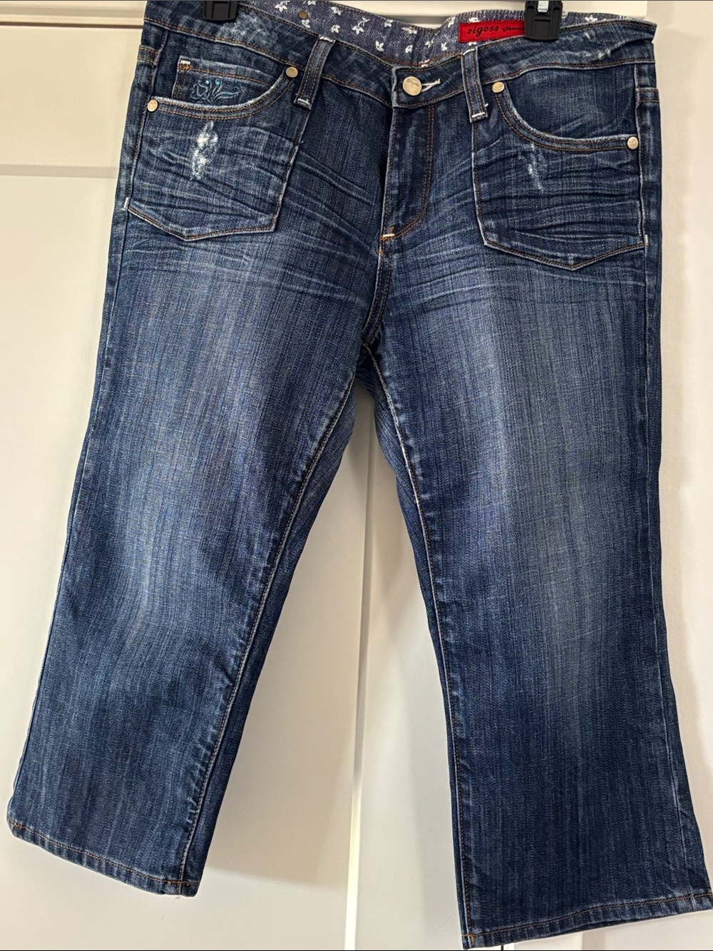 Vigoss Women's Dark Blue Ankle Crop Jeans